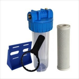 Filtration charbon actif bloc 10'' 10 microns entrée/sortie 3/4"
